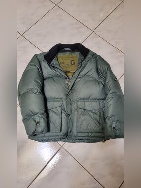GAP Men's Down Puffer Jacket in Sage Green